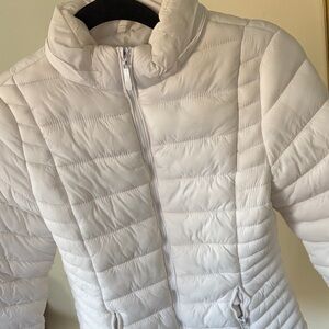 Women's White Quilted Jacket